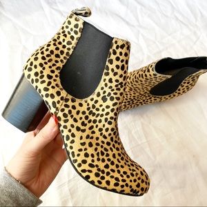 Sole Society Cheetah Cow Hide Booties Size 8.5